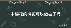 木棉花的棉花可以做被子吗 木棉树上的棉花可以做被子吗