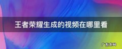 王者荣耀生成的视频哪里找 王者荣耀生成的视频在哪里看