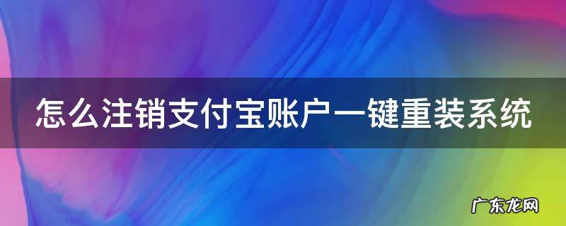 怎么注销支付宝账户一键重装系统 最新版本支付宝怎么注销账号