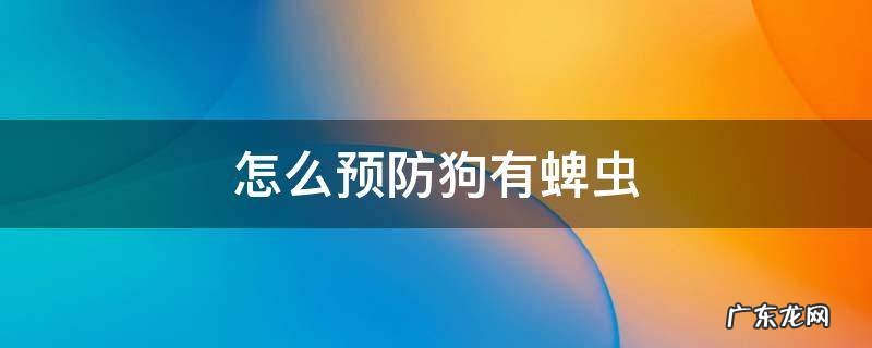 怎么预防狗有蜱虫 如何预防狗身上的蜱虫