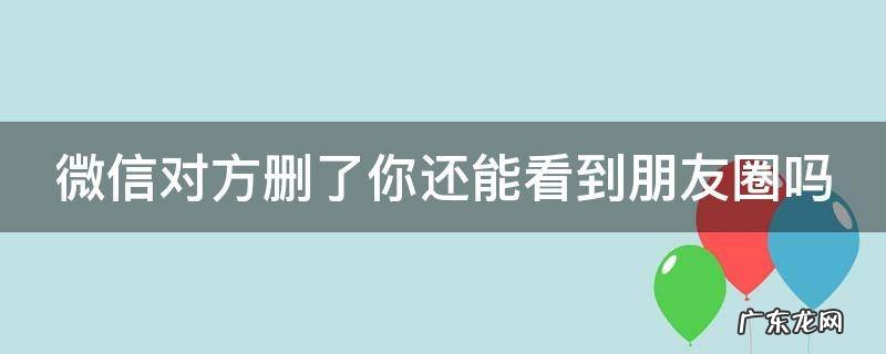 微信对方删了你还能看到朋友圈吗 自动检测删除微信好友软件