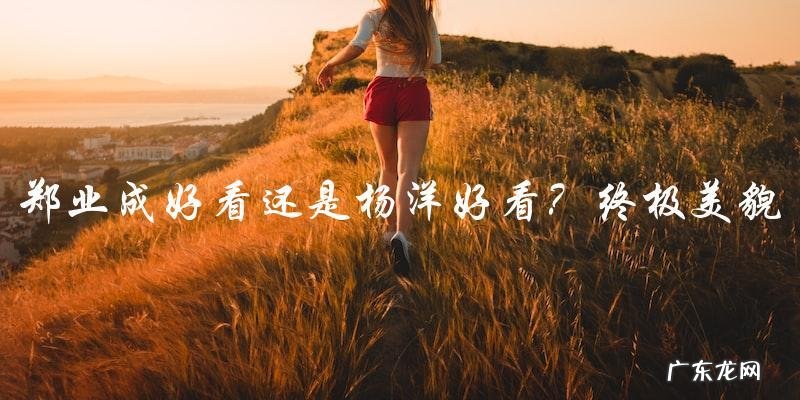 终极美貌对决:郑业成VS杨洋,谁才是真正的颜值王?