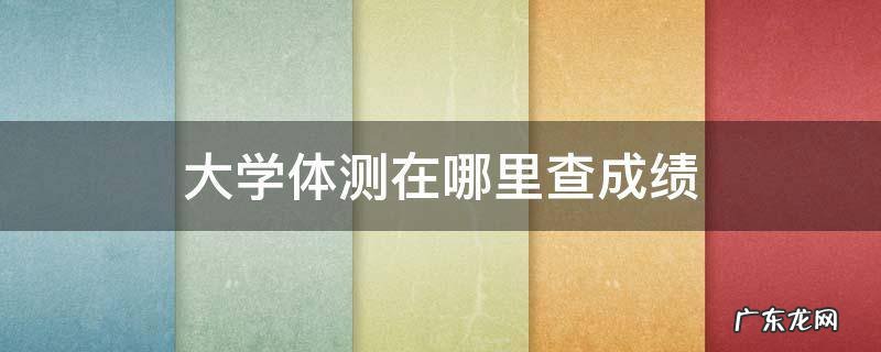 大学体测在哪里查成绩 大学生体测成绩在哪看