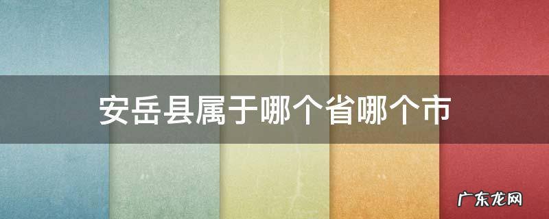 安岳在哪个省哪个市哪个县 安岳县属于哪个省哪个市