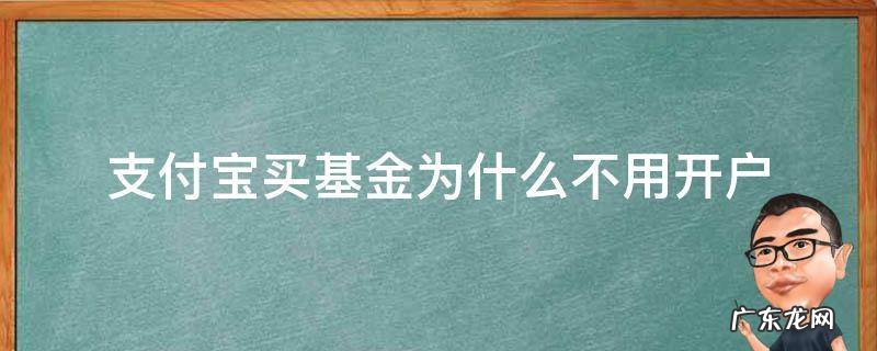 支付宝买基金会开通基金账户吗 支付宝买基金为什么不用开户