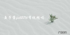 鱼子酱fish2716有视频吗