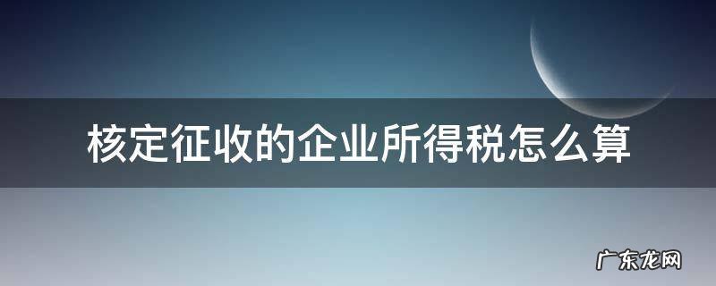 核定征收所得税如何算 核定征收的企业所得税怎么算