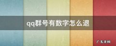 qq群号有数字怎么退 qq群名后面的数字取消