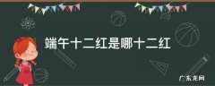 端午节吃12红是哪12红 端午十二红是哪十二红