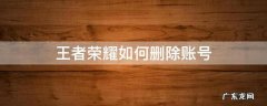 王者荣耀如何删除账号信息 王者荣耀如何删除账号