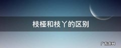 枝桠和枝丫的区别 枝桠与枝桠的区别是什么意思