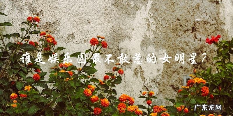 谁是娱乐圈最不敢惹的女明星?