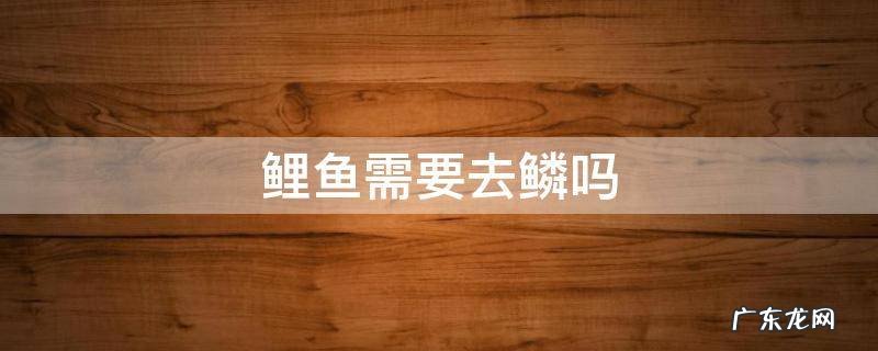 小鲤鱼需要去鳞吗 鲤鱼需要去鳞吗