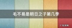 毛不易是明日之子第几季的冠军 毛不易是明日之子第几季