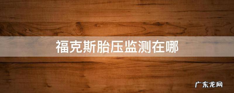 新款福克斯胎压监测在哪里 福克斯胎压监测在哪