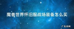 魔兽世界怀旧服战场装备怎么买 魔兽世界怀旧服战场装备怎么买划算