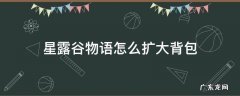 星露谷物语怎么扩大背包容量 星露谷物语怎么扩大背包