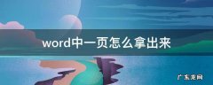 word中一页怎么拿出来 电脑上word怎么弄下一页