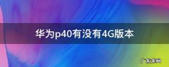 华为p40有没有4G版本 华为p40没有4g版本吗