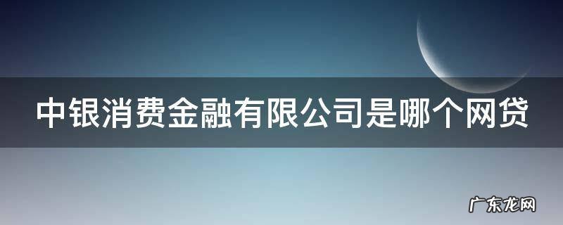 中银消费金融有限公司是哪个网贷 中银消费有限公司旗下贷款平台