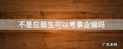只有应届生可以考事业编吗 不是应届生可以考事业编吗