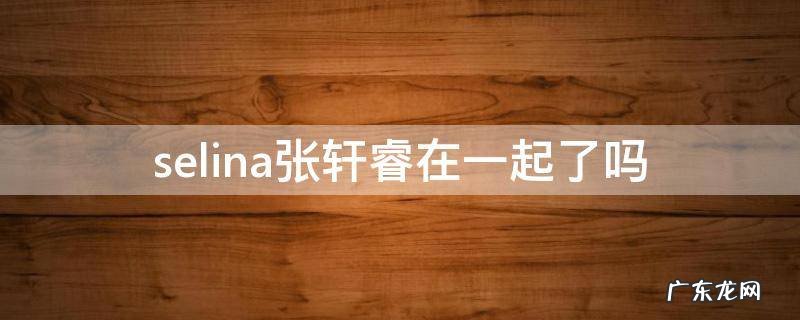 轩睿和selina在一起了吗 selina张轩睿在一起了吗