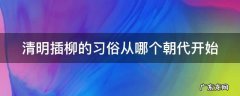 清明插柳的习俗从哪个朝代开始 清明插柳的三种来历