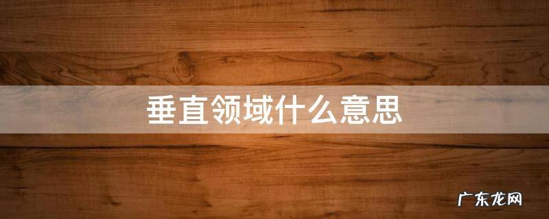 垂直领域什么意思应急管理 垂直领域什么意思