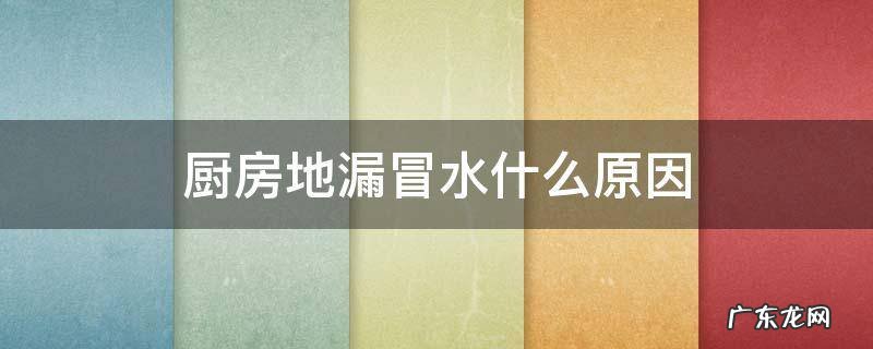 厨房地漏冒水是怎么回事 厨房地漏冒水什么原因