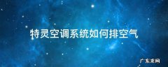 特灵空调排空气方法 特灵空调系统如何排空气