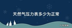 天然气压力表多少为正常 天然气的压力表应该多少