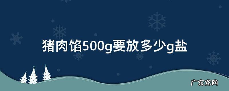 1500克肉馅放多少盐 猪肉馅500g要放多少g盐