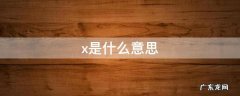 x是什么意思 x是什么意思女孩子