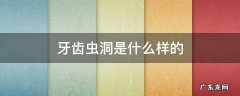 牙齿长虫洞 牙齿虫洞是什么样的