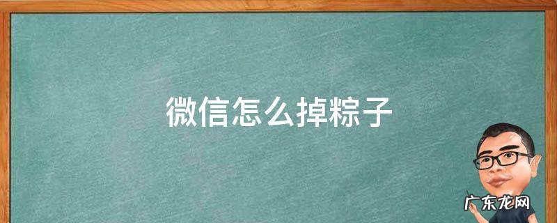 微信怎么掉粽子 微信怎么掉粽子2021