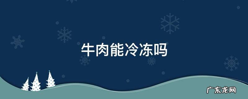 炖好的牛肉能冷冻吗 牛肉能冷冻吗