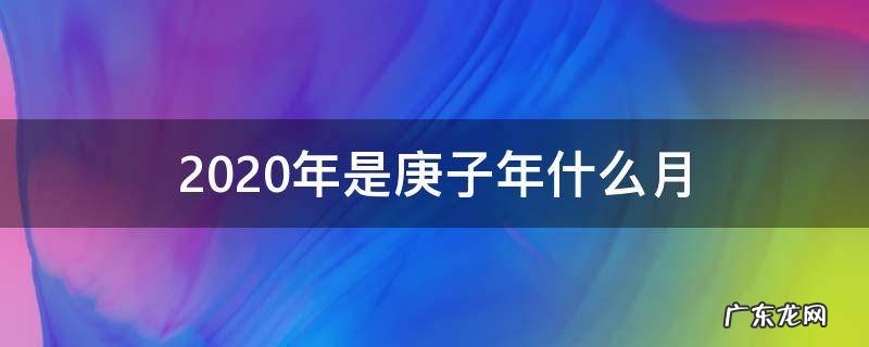 2020年是庚子年什么月 2020年庚子年是什么年