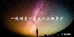 一线明星一年收入大概多少