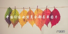 中国80后女演员全部名单图片