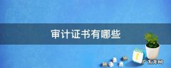 审计考证都有什么证书 审计证书有哪些