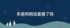 朱丽苏明成最后复婚了吗 朱丽和明成复婚了吗