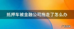 抵押车被金融公司拖走了怎么办 抵押车被金融公司拖走了怎么办起诉原车主