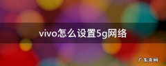 vivo怎么设置5g网络 vivo5g手机如何设置5g网络