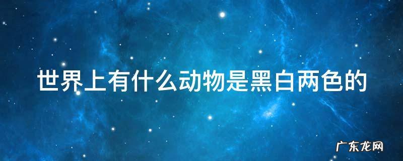 世界上有哪些黑白色的动物 世界上有什么动物是黑白两色的