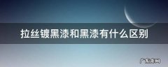 拉丝镀黑漆和黑漆有什么区别 烤漆和拉丝的区别