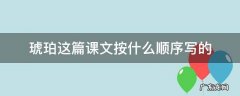 琥珀这篇课文分为几部分 琥珀这篇课文按什么顺序写的