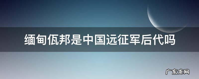 缅甸佤族是远征军的后代吗 缅甸佤邦是中国远征军后代吗