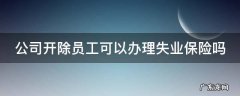 公司开除员工可以办理失业保险吗