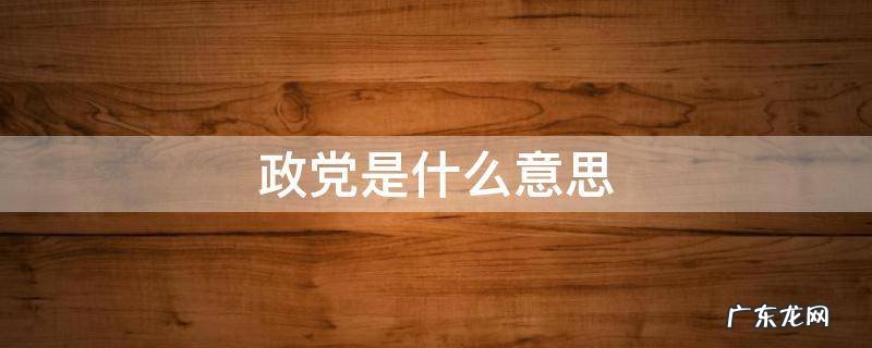 政党是什么意思 右翼政党是什么意思