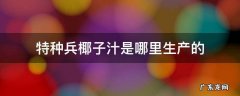 特种兵椰子汁产地 特种兵椰子汁是哪里生产的